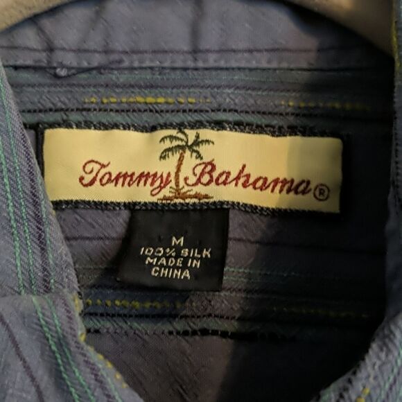 Tommy Bahama blue silk dress shirt Sz M - Picture 4 of 6
